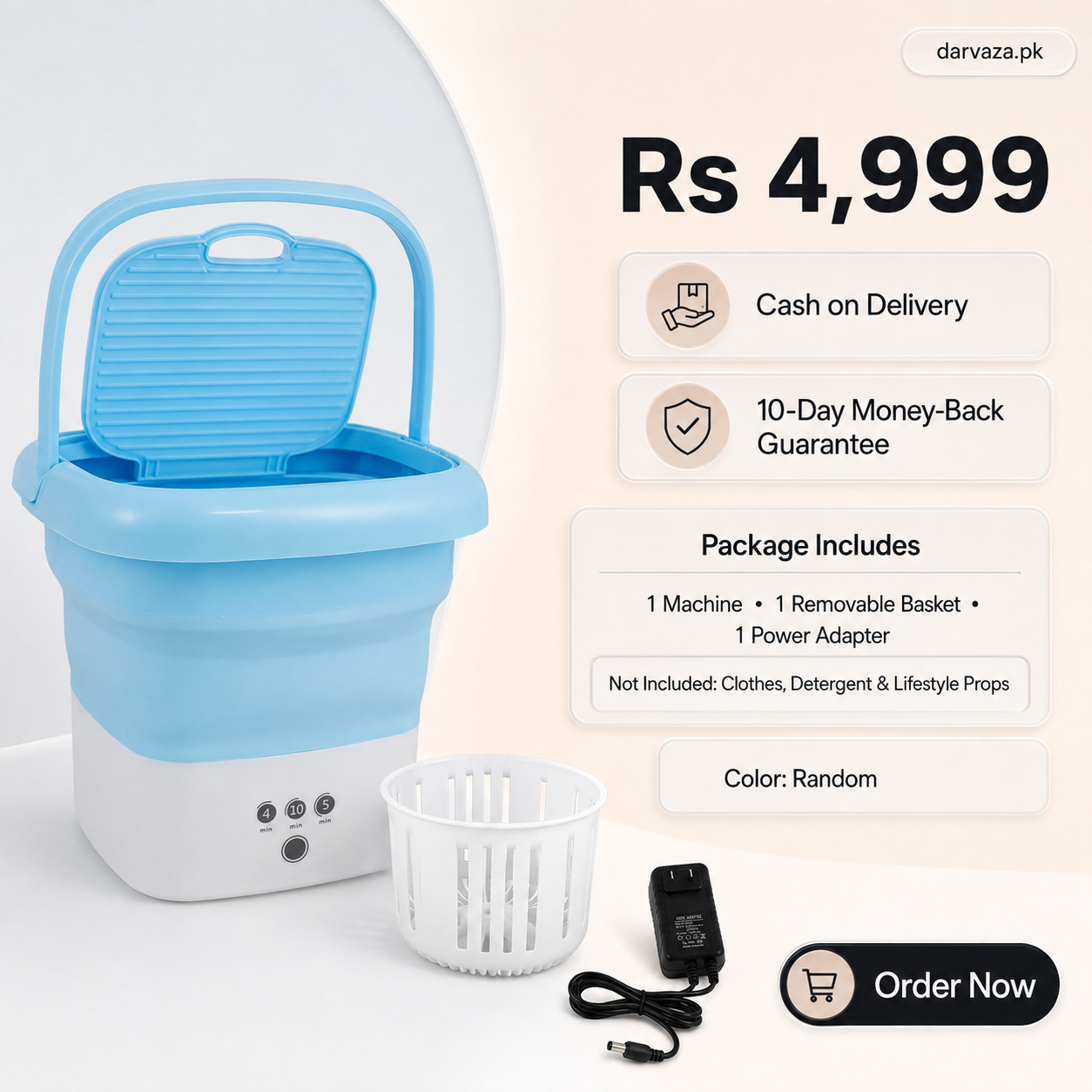 Imported 12L Foldable Portable Washing Machine
