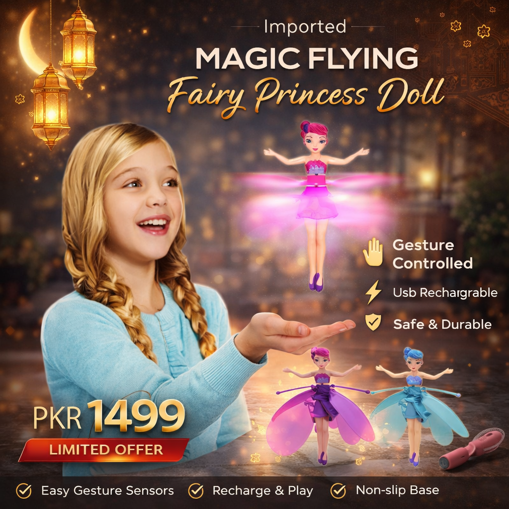 Imported Magic Flying Fairy Princess Doll Gesture Sensing For Kids with Usb Rechargeable Mini Flying Toy