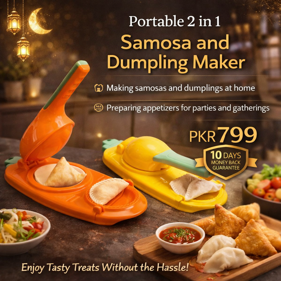 Portable 2 in 1 Samosa and Dumpling Maker for Kids Adult Use