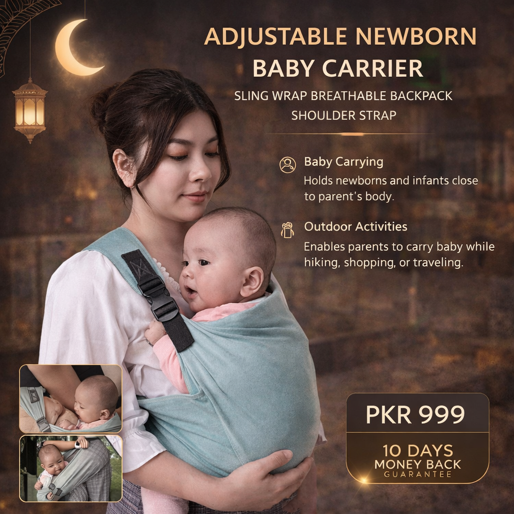 Adjustable Newborn Baby Carrier Sling Wrap Breathable Backpack Shoulder Strap for baby feeding