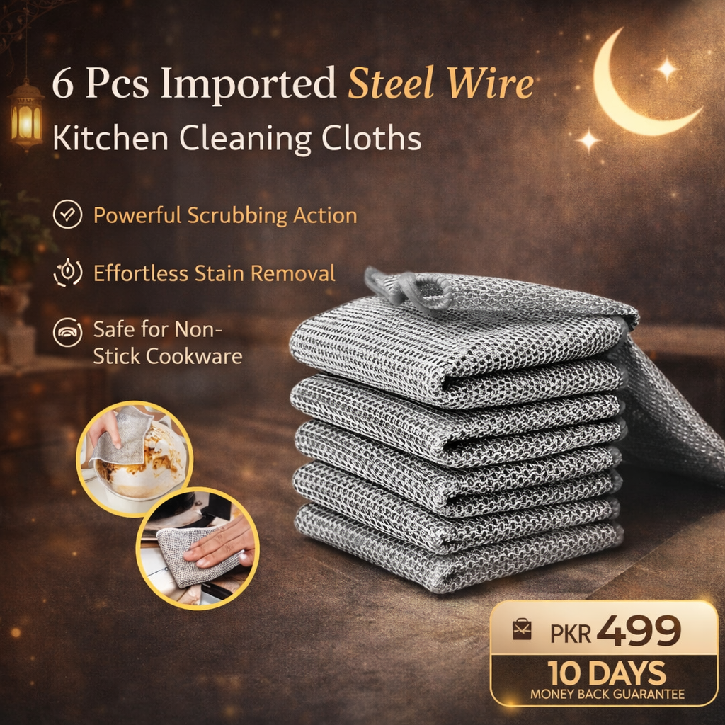 11.11 Sale 6 Pcs Imported Steel Wire Kitchen Cleaning Cloths