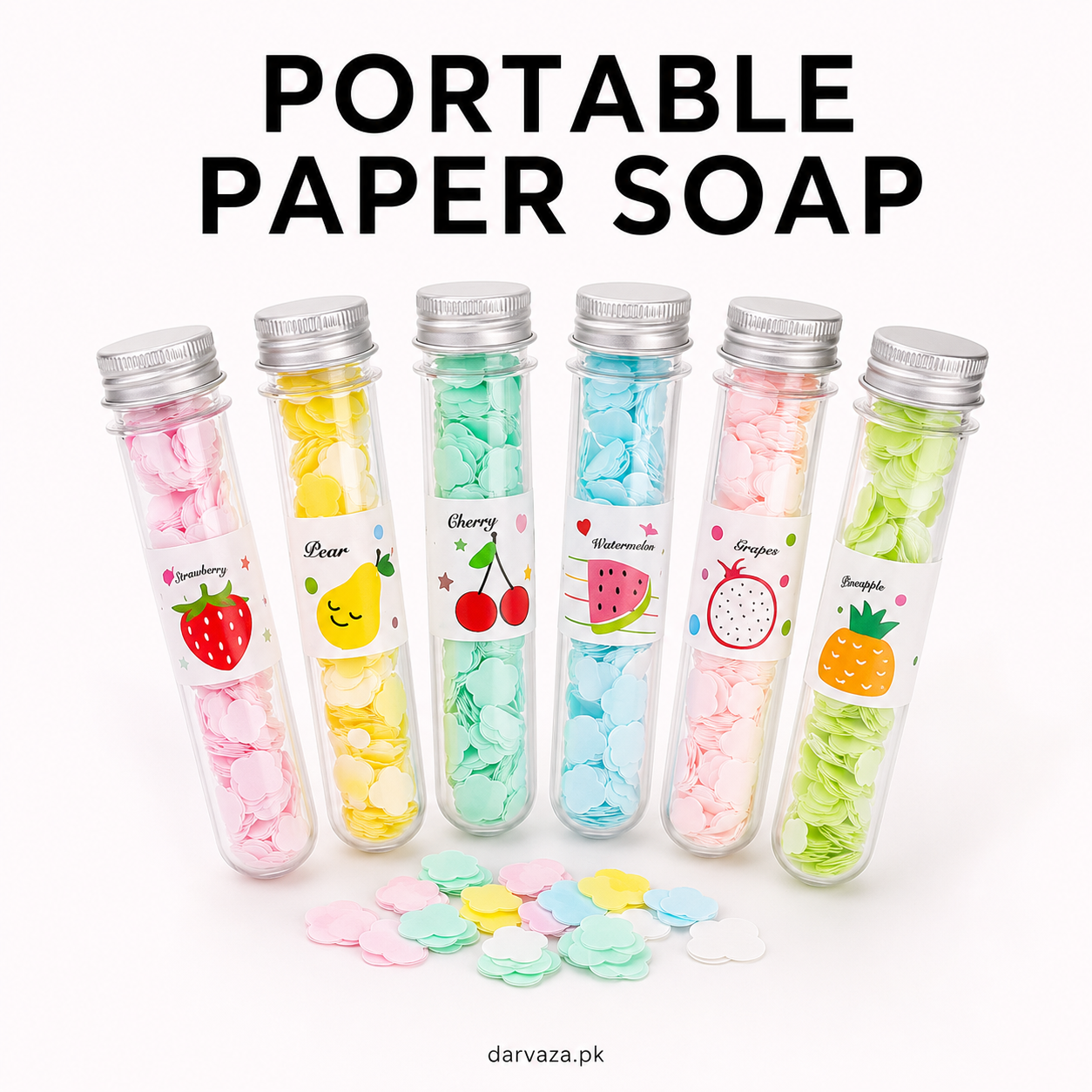 Set of 10 Disposable Mini Scented Paper Soap Tube