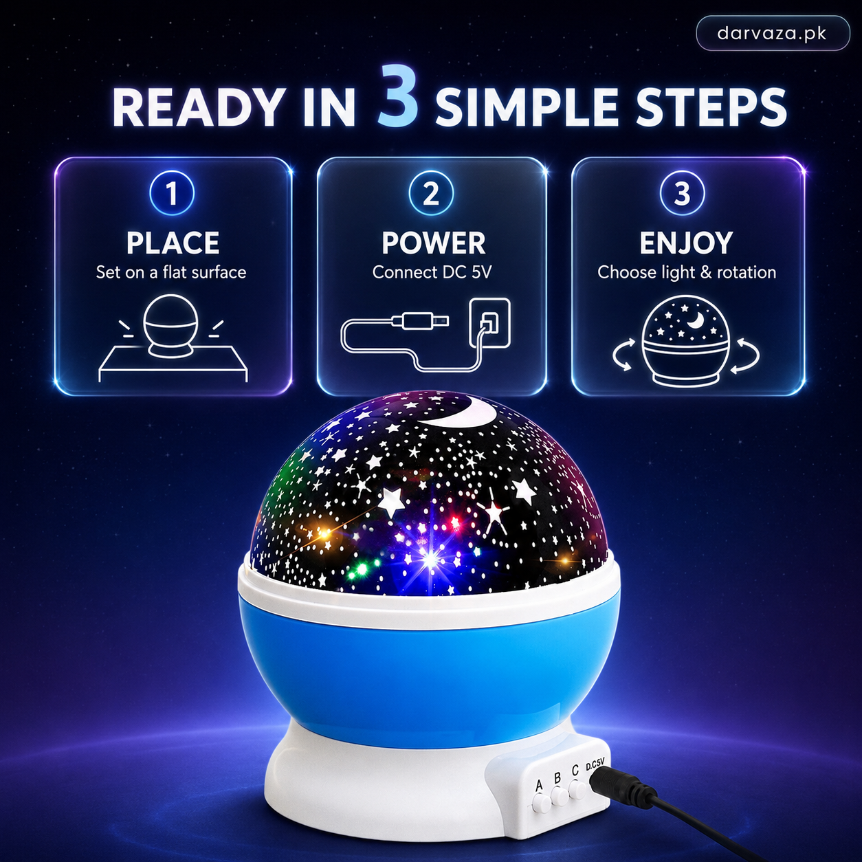 Star Master Dream Rotating Projector Lamp