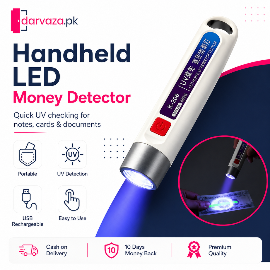 Rechargeable UV Money Detector Light – Fake Note Checker