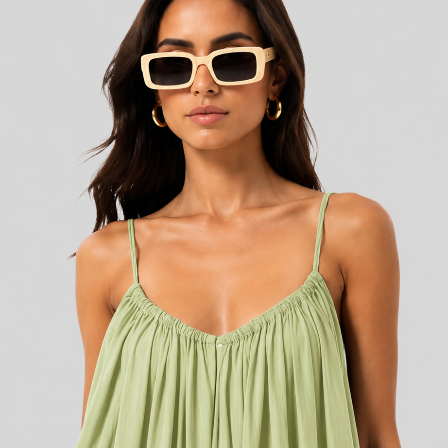 Premium Gathered Maxi Dress – Spaghetti Strap Long Backless Cami (Summer | Maternity | Nightwear Comfort Fit)