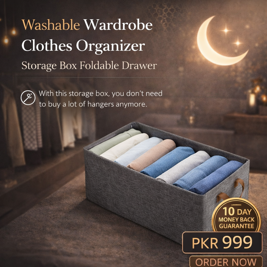 Washable Wardrobe Clothes Organizer Storage Box Foldable Drawer