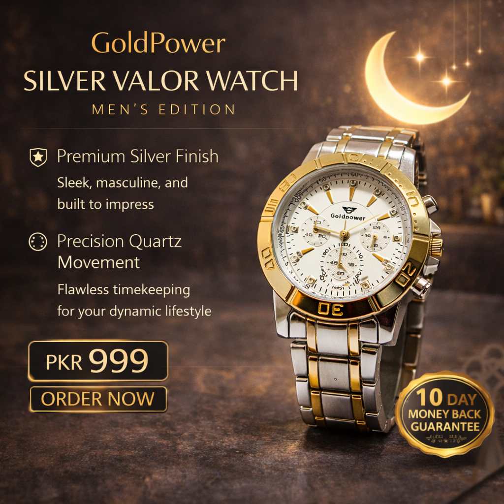 GoldPower Silver Valor Watch – Men’s Edition