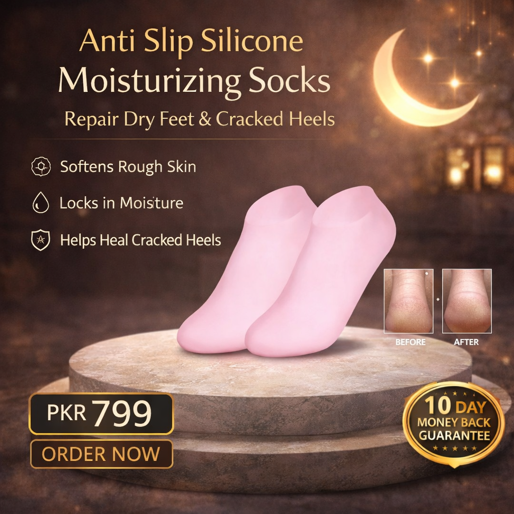 Anti Slip Silicone Moisturizing Socks for Repairing Dry Feet, Cracked Heels and Softening Rough Skin