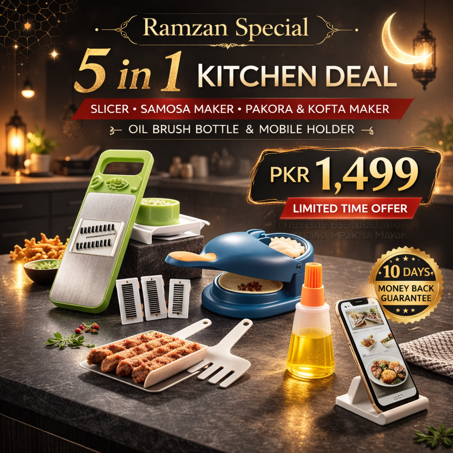 Kofta Machine Ramzan 5 in 1 Kitchen Deal Rs 1499 – Slicer, Samosa Maker, Pakora Kofta ...
