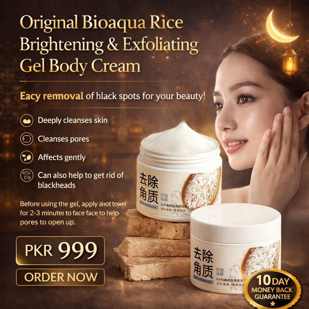 Original Bioaqua Rice Brightening & Exfoliating Gel Body Cream