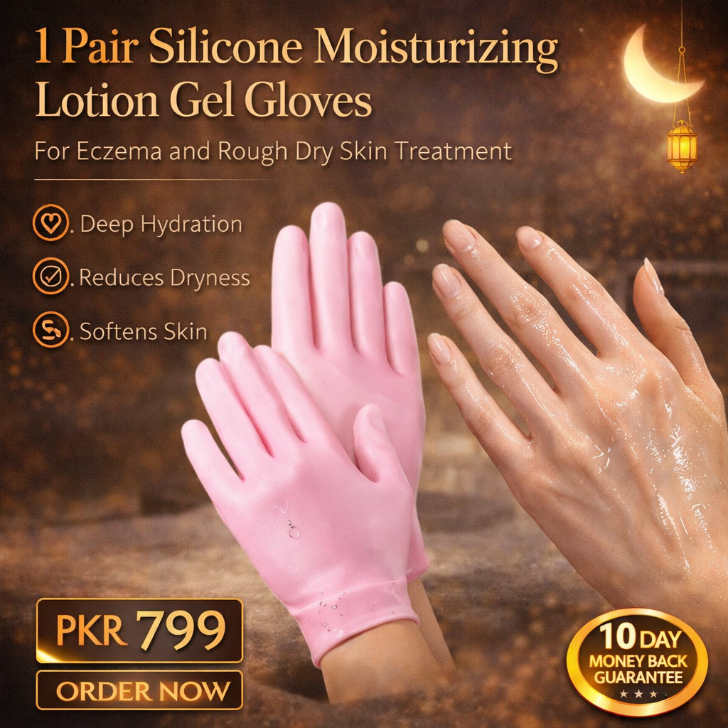 1 Pair Silicone Moisturizing Lotion Gel Gloves For Eczema and Rough Dry Skin Treatment