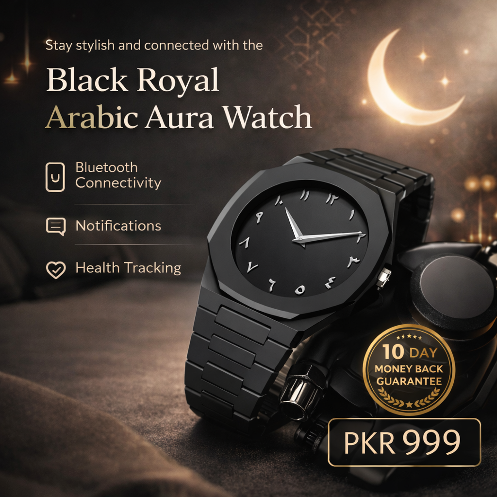 Black Royal Arabic Aura Watch