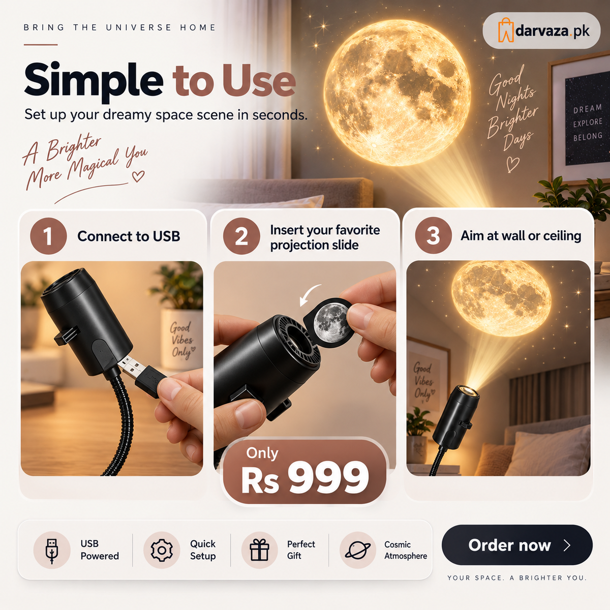 Planet Projector Star Night Light Room Lamp