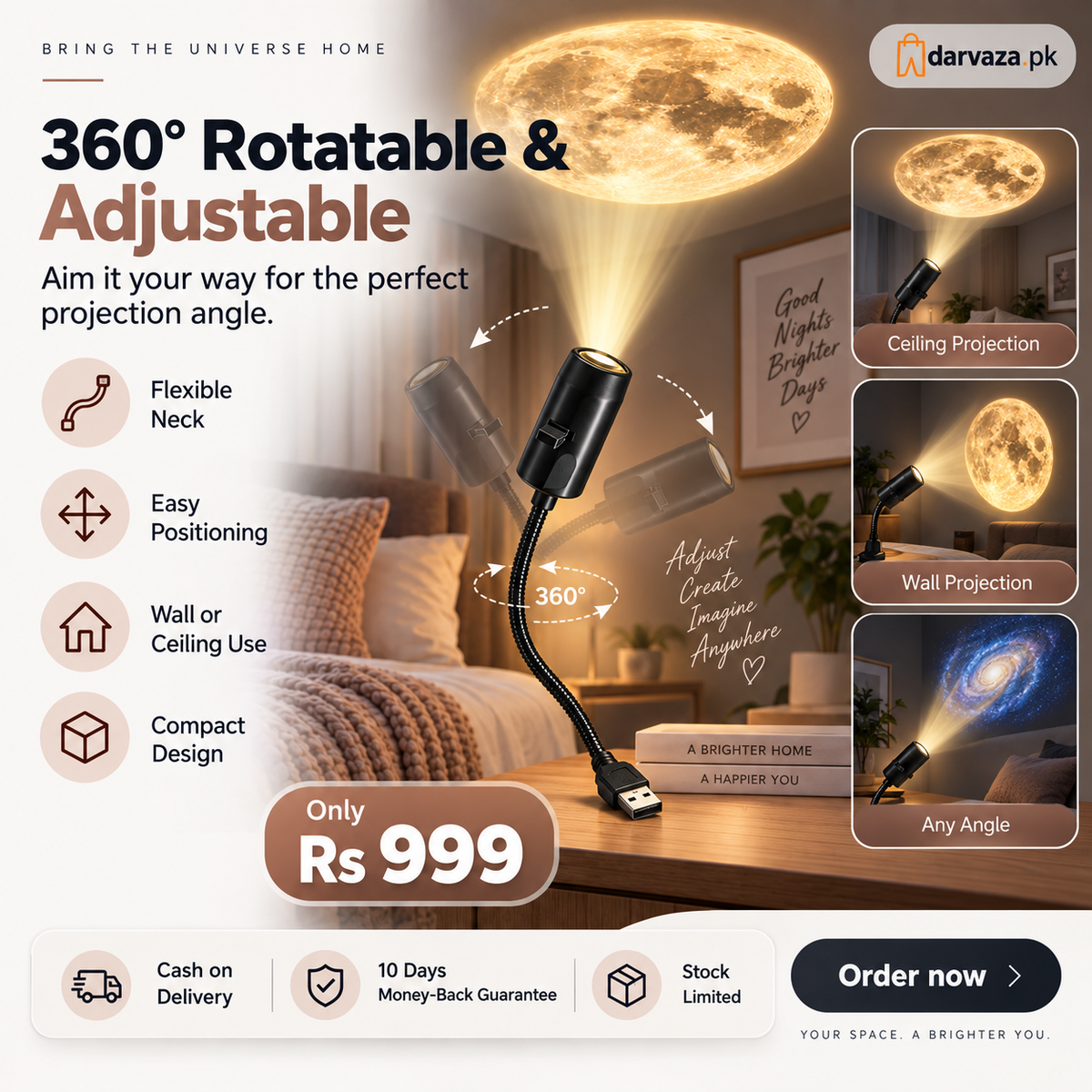 Planet Projector Star Night Light Room Lamp