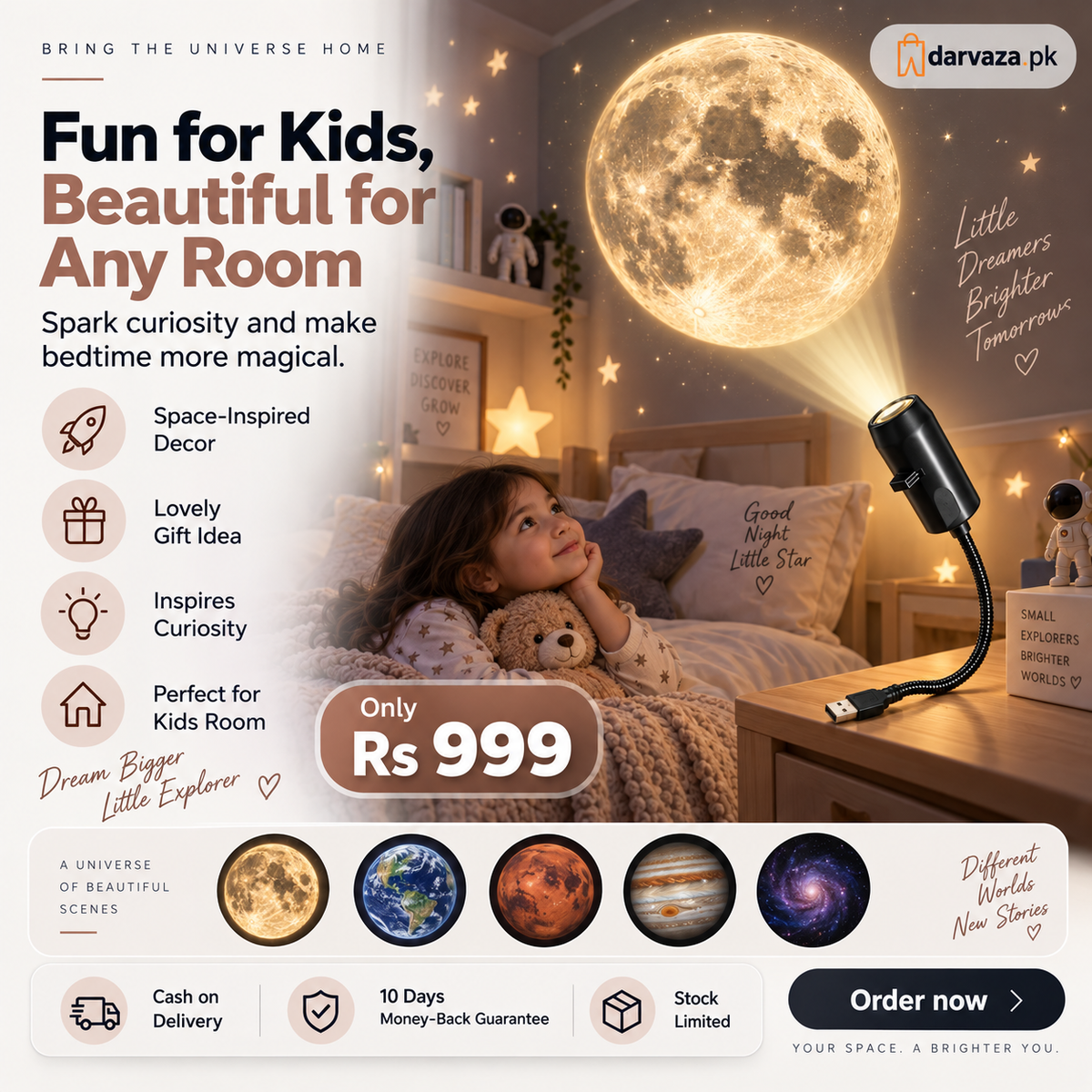 Planet Projector Star Night Light Room Lamp