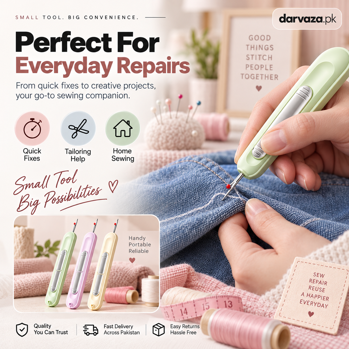 2-in-1 Needle Threader & Seam Ripper