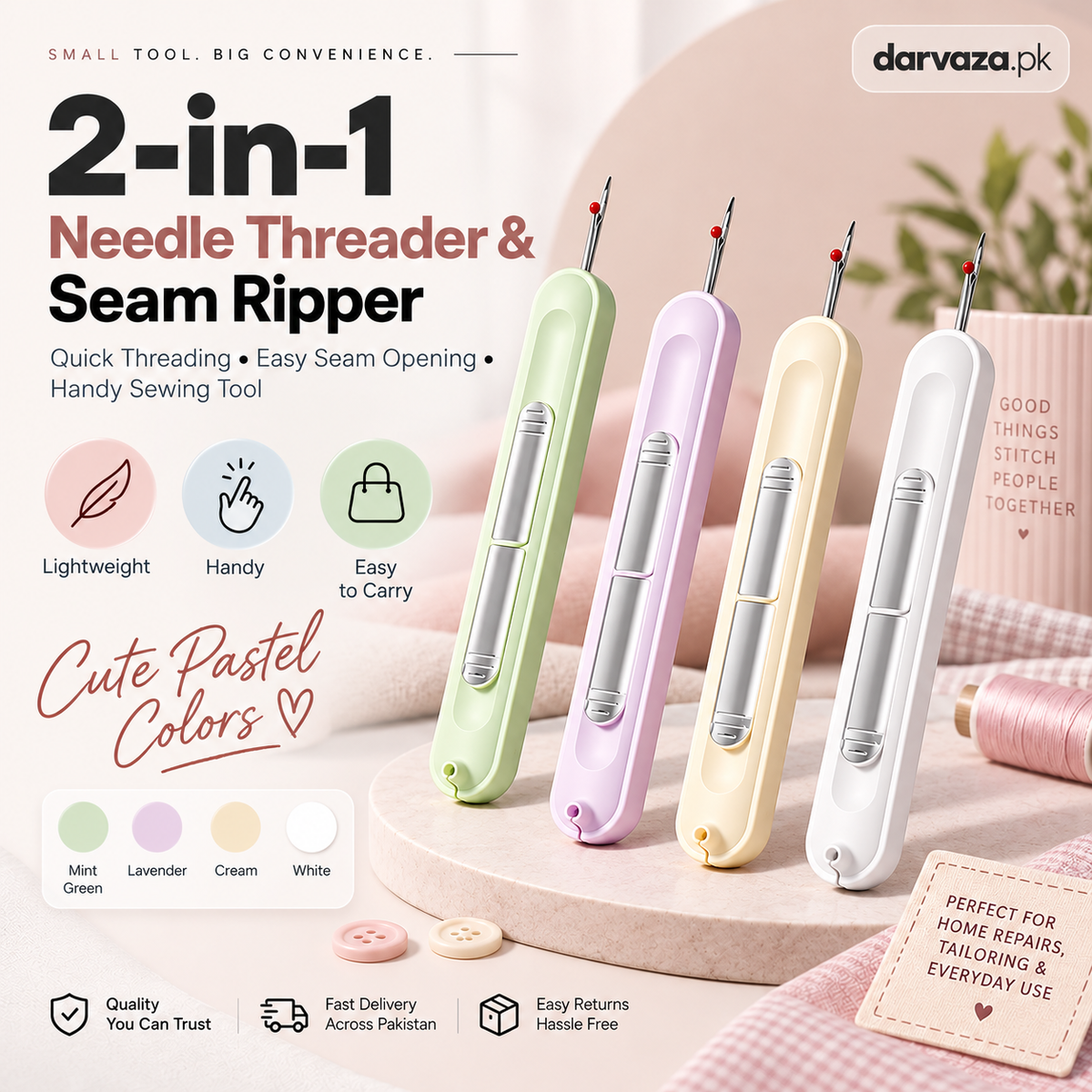 2-in-1 Needle Threader & Seam Ripper
