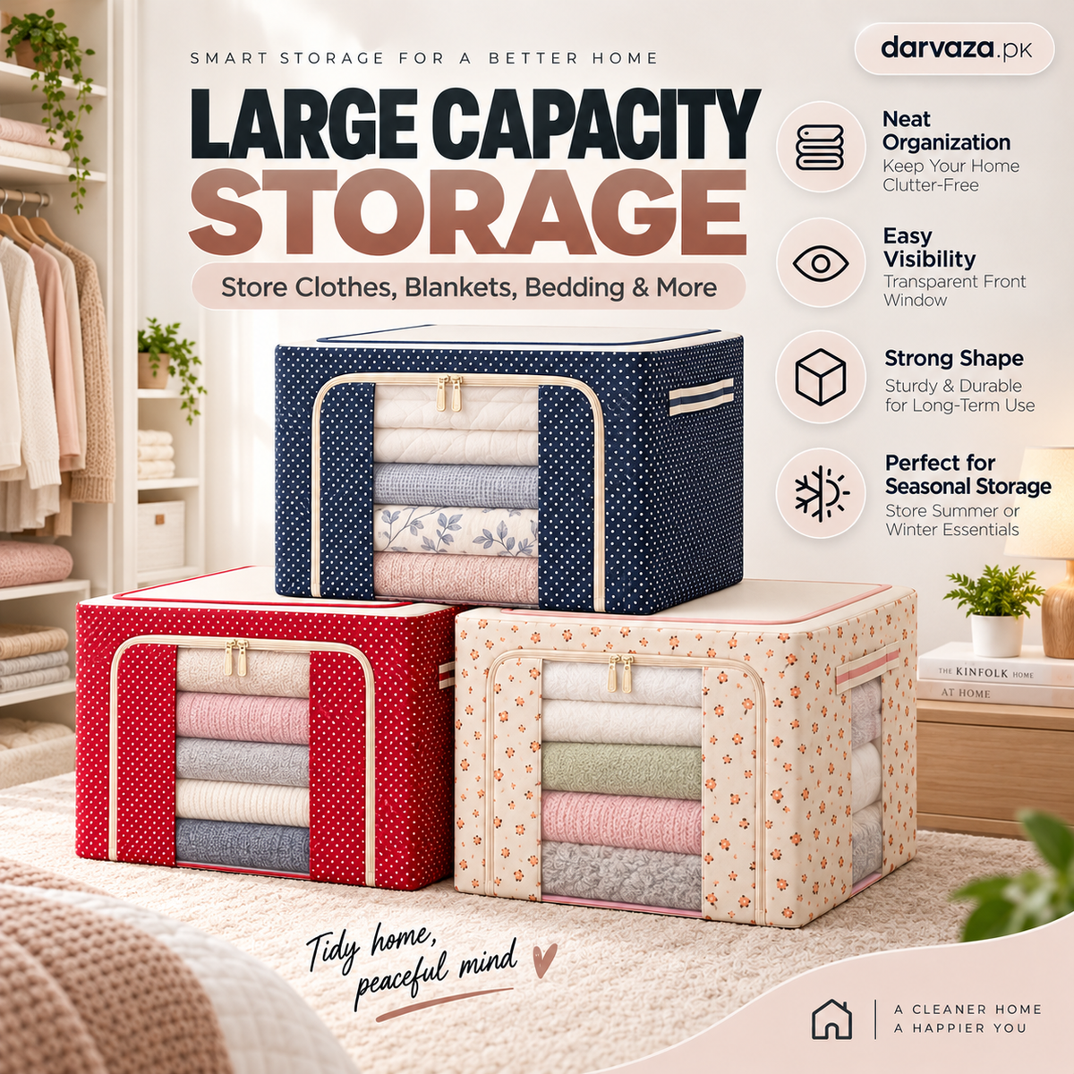Fouji Bag  Premium Oxford Fabric Clothes & Blanket Storage Bag