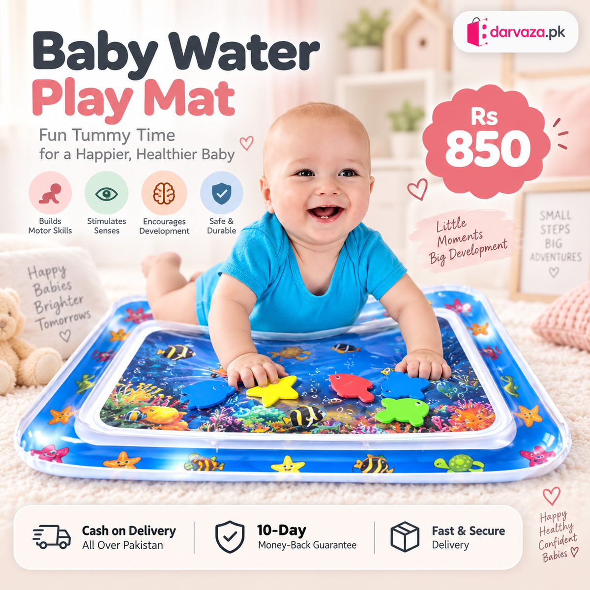 Inflatable Baby Water Play & Tummy Time Mat