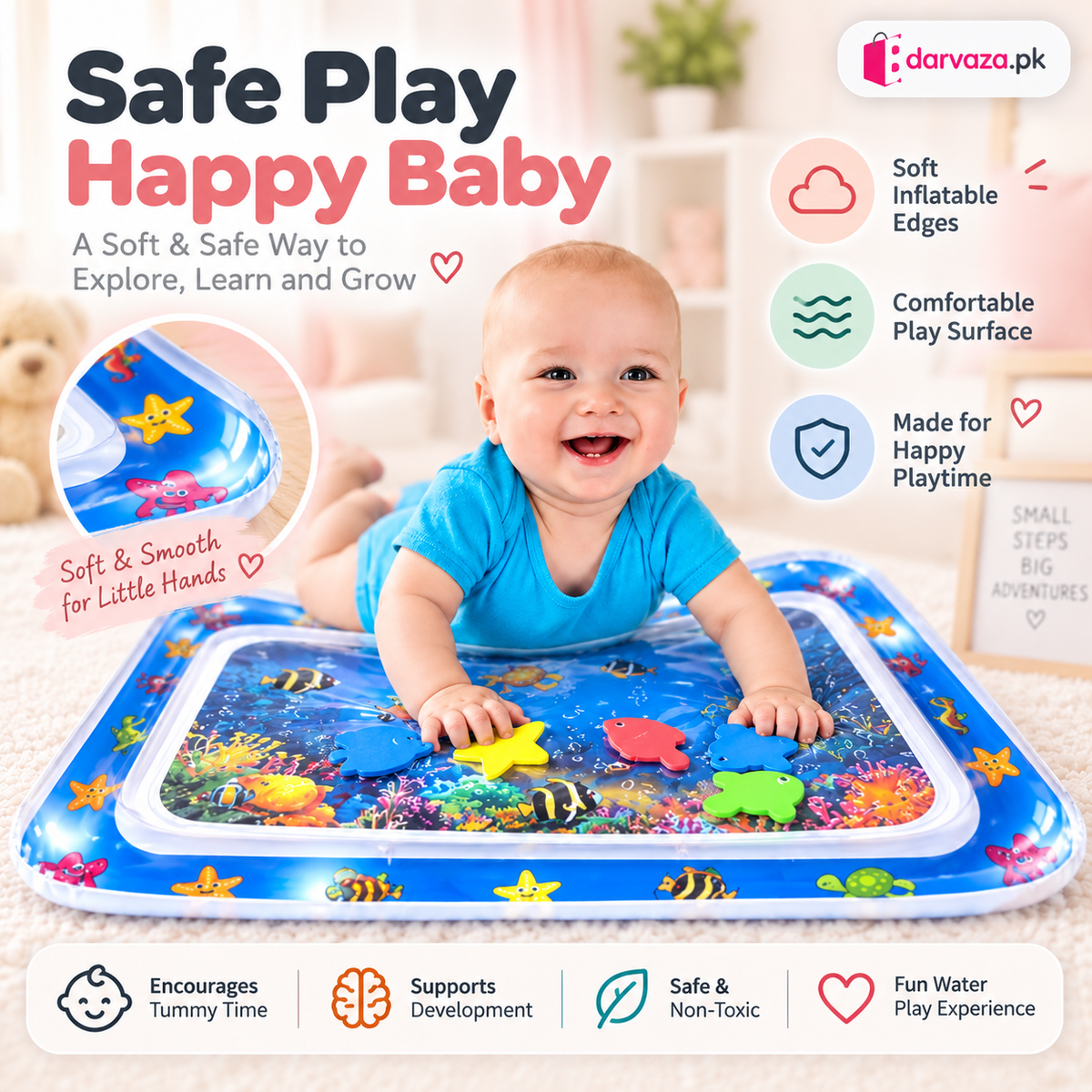 Inflatable Baby Water Play & Tummy Time Mat