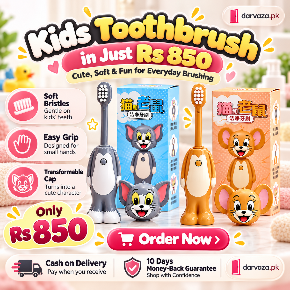 Tom and Jerry Cartoon Kids Toothbrush