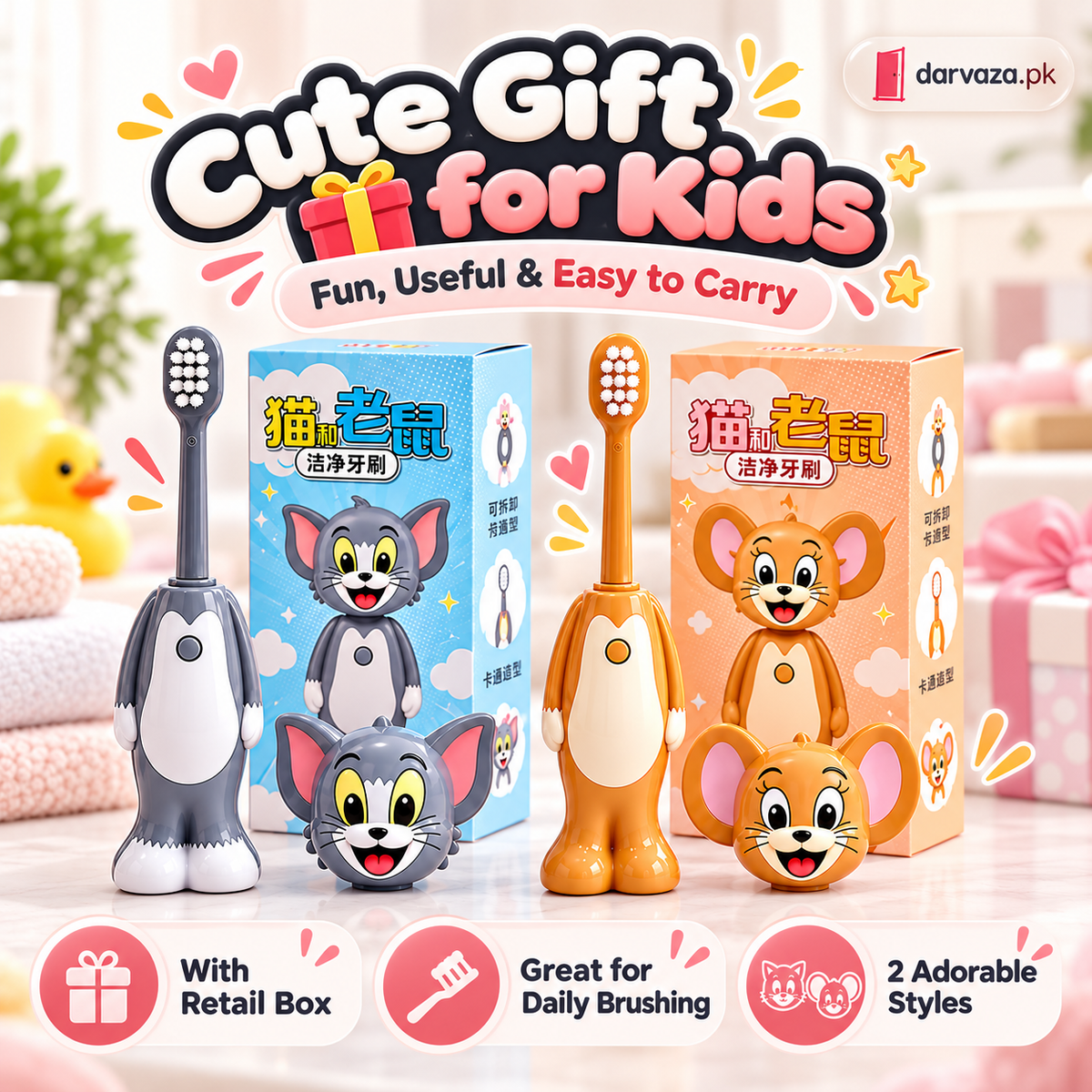 Tom and Jerry Cartoon Kids Toothbrush