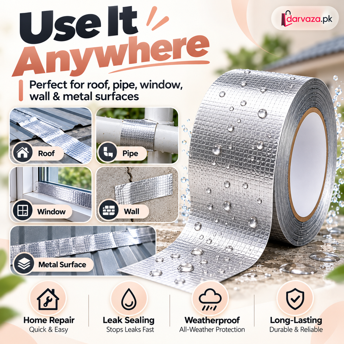 Aluminum Foil Waterproof Repair Tape