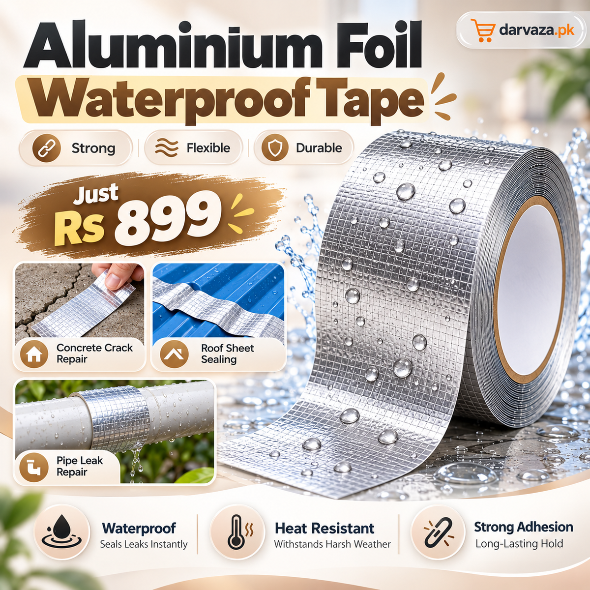 Aluminum Foil Waterproof Repair Tape