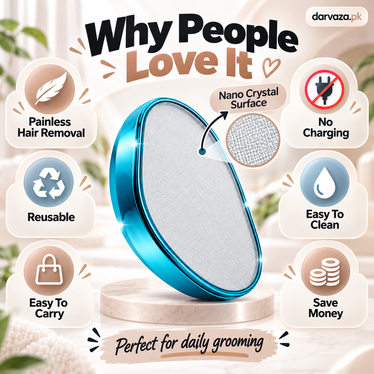 Buy 1 Get 1 Free Imported Painless Hair Remover Crystal tool for Women and Men