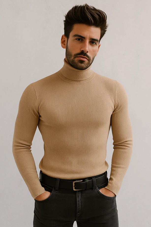 Premium High Neck for Men – BEIGE