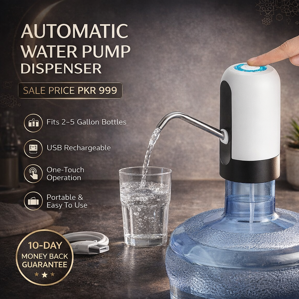 Electric Water Pump Dispenser with USB Auto Charging