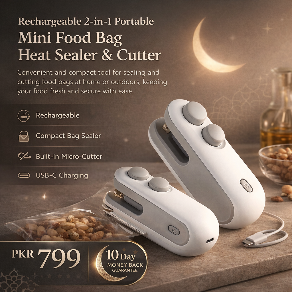 Rechargeable 2 in 1 Portable Mini Food Bag Heat Sealer And Cutter For Home and Outdoor Use