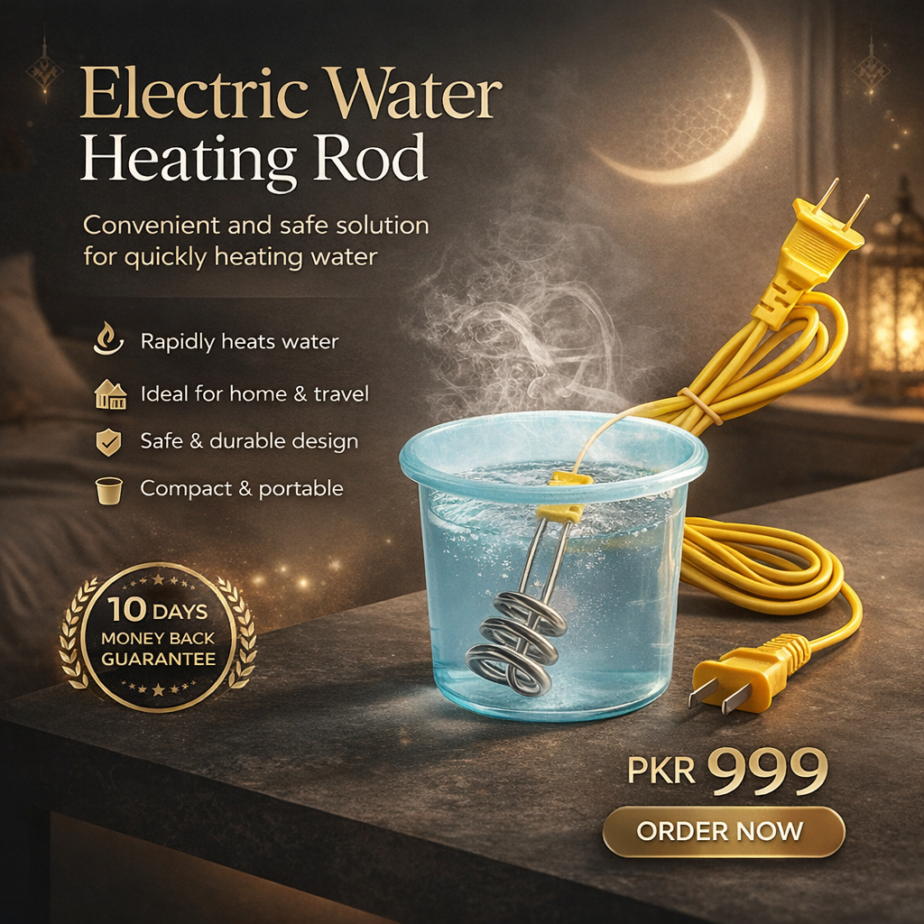 Electric Water Heating Rod for Heating Water in container like Bucket Basin Bath tub mini inflatable Swimming Pool and More