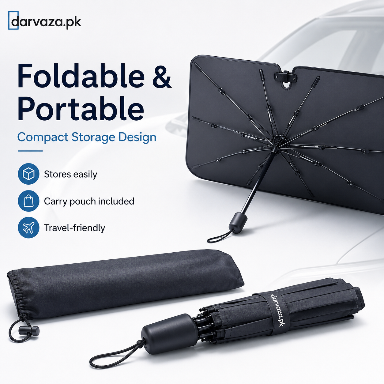 Foldable Car Front Window Sunshade Umbrella Cover