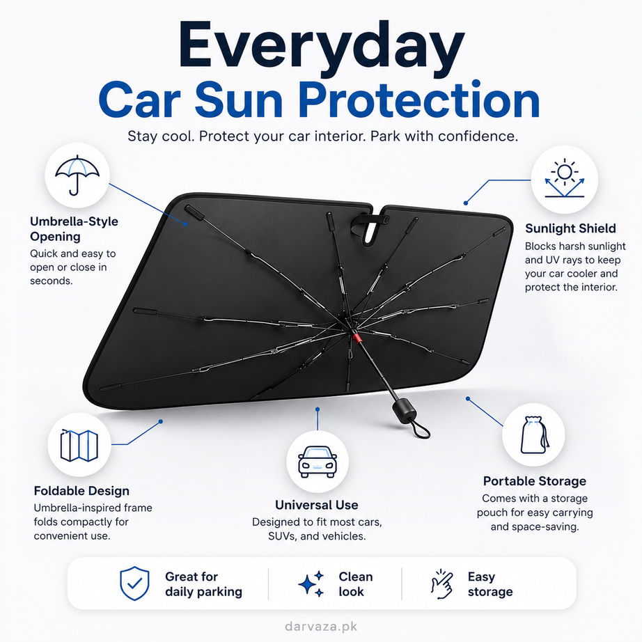 Foldable Car Front Window Sunshade Umbrella Cover