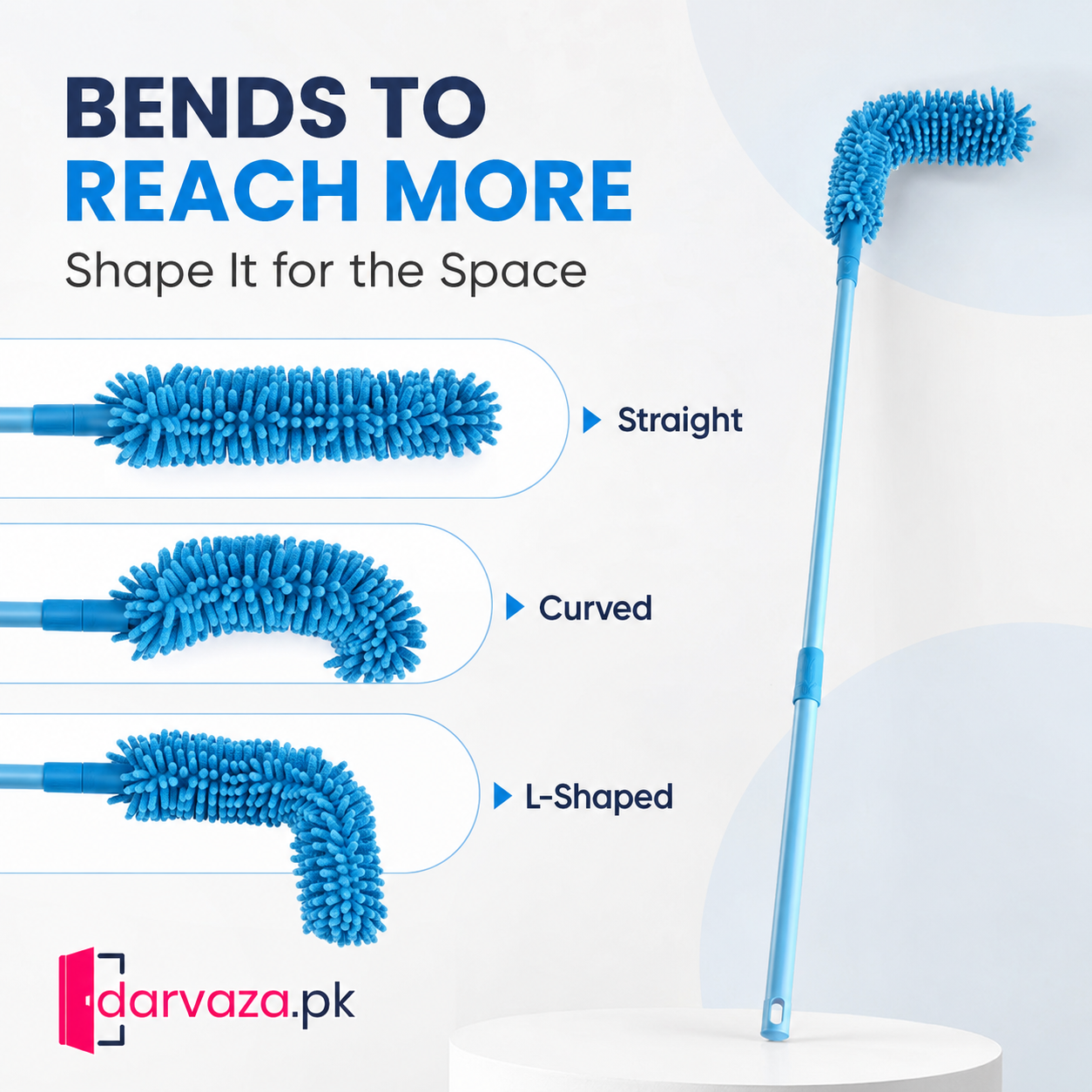Extendable Micro Fiber Flexible Fan & Ceiling Duster with Long Handle