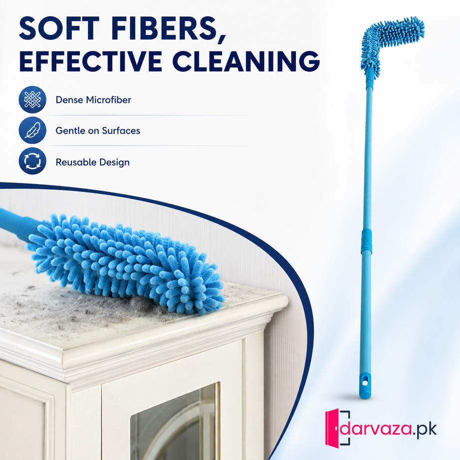 Extendable Micro Fiber Flexible Fan & Ceiling Duster with Long Handle