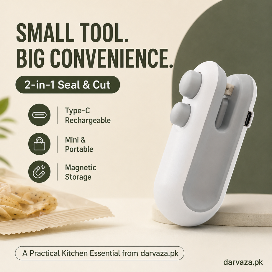 Rechargeable 2 in 1 Portable Mini Food Bag Heat Sealer And Cutter For Home and Outdoor Use