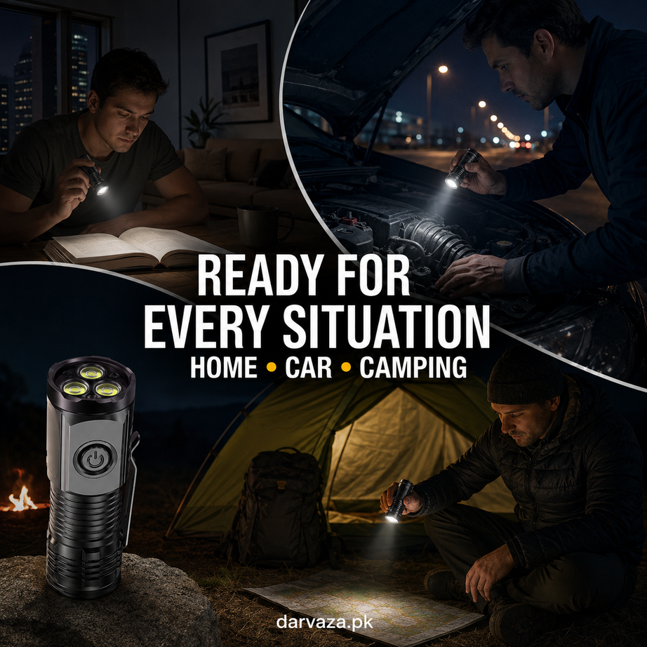 Three-Eyed Monster Ultra-Bright Mini Flashlight Rechargeable Torch