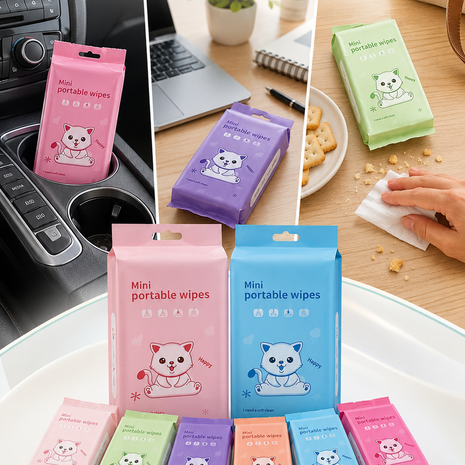 Pack of 16 Mini Wet Wipes Packets