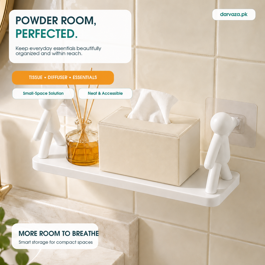 Set of 2 Human Shaped Wall Mounted Storage Shelves