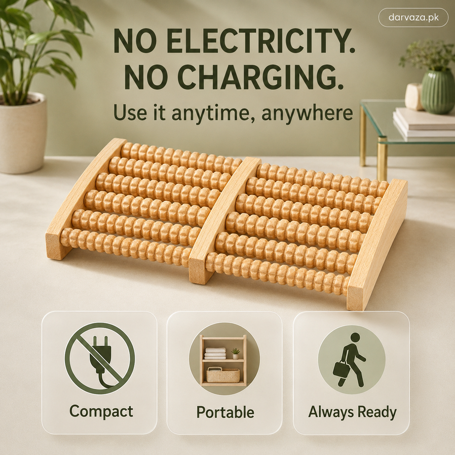 Wooden Foot Roller Massager
