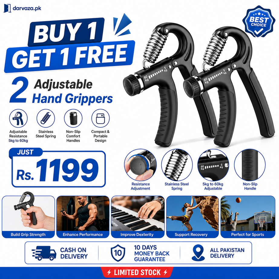 Buy 1 Get 1 Free Adjustable Hand Gripper Resistance Hand Muscle Trainer For Stronger Forearms Exerciser