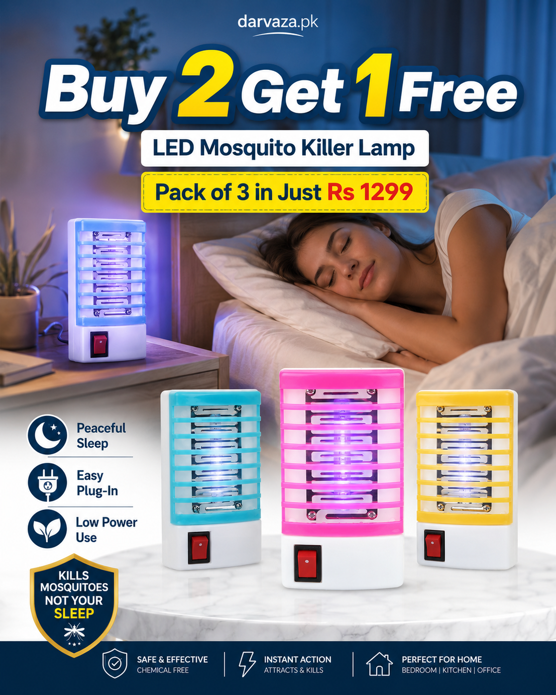 LED Mosquito Killer Lamp – Buy 2 Get 1 Free