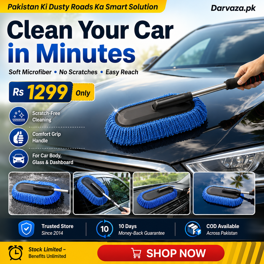 Microfiber Car Cleaning Duster with Telescopic Handle