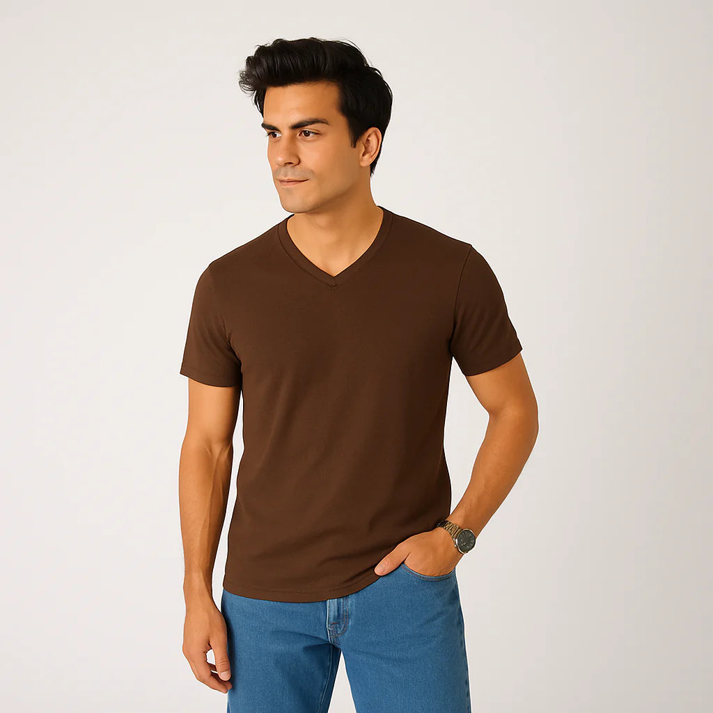 V-Neck Basic T-Shirts