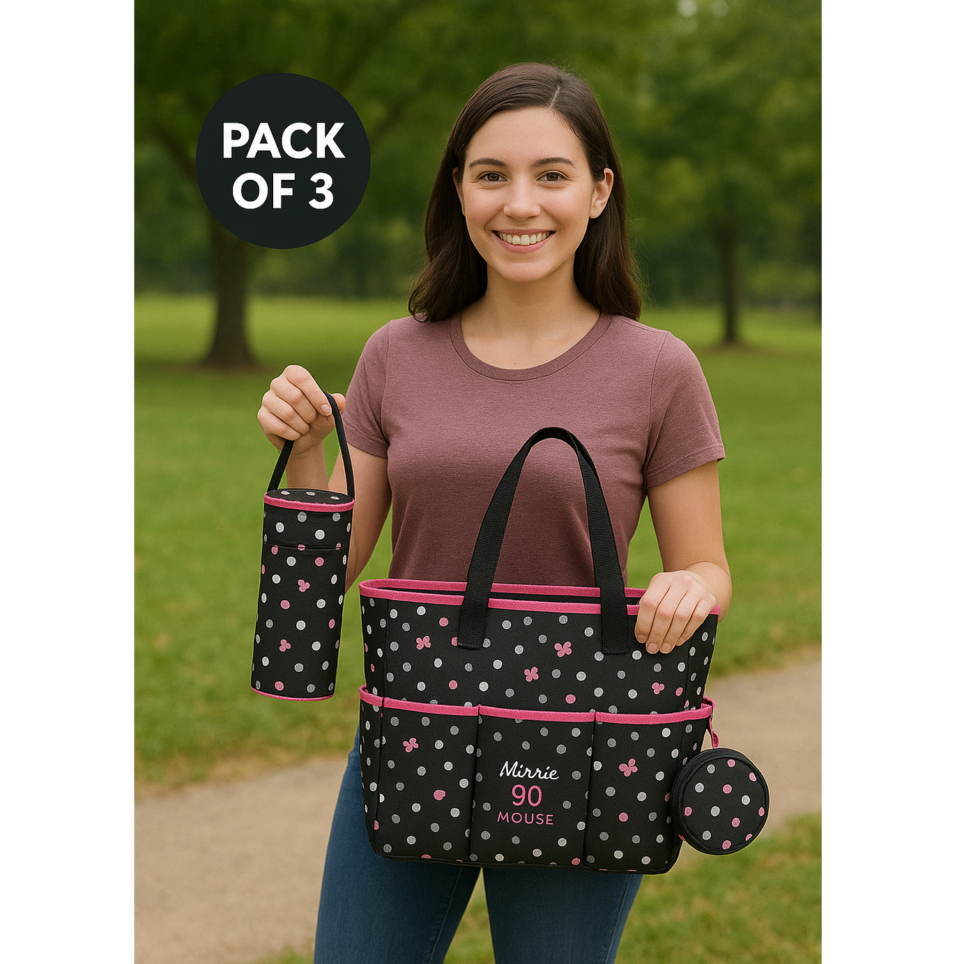 3 in 1 Flower Foldable Purse & Bag