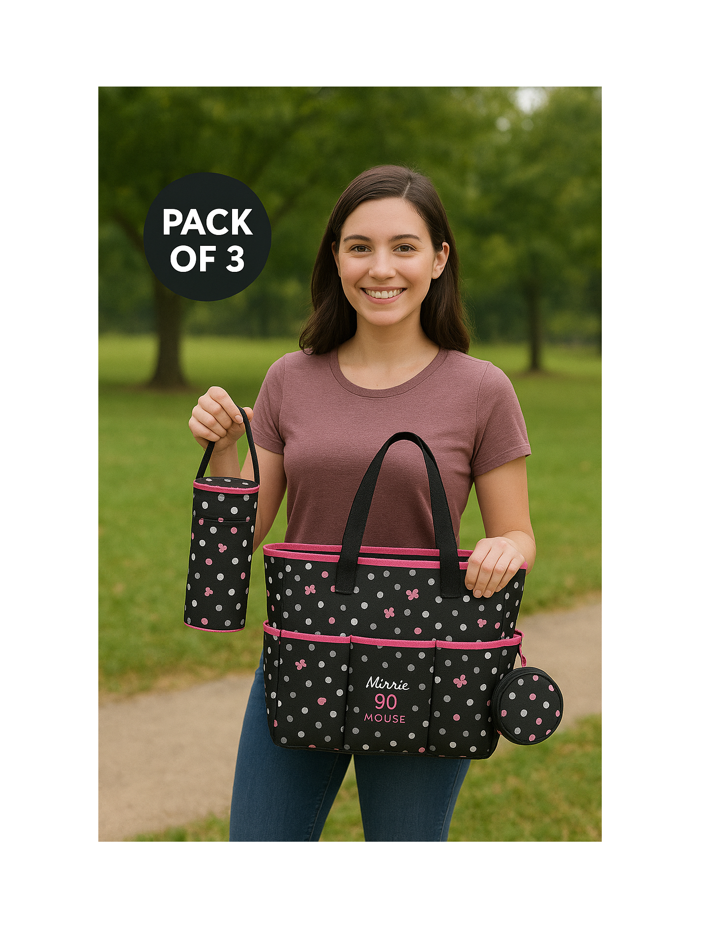 3 in 1 Flower Foldable Purse & Bag