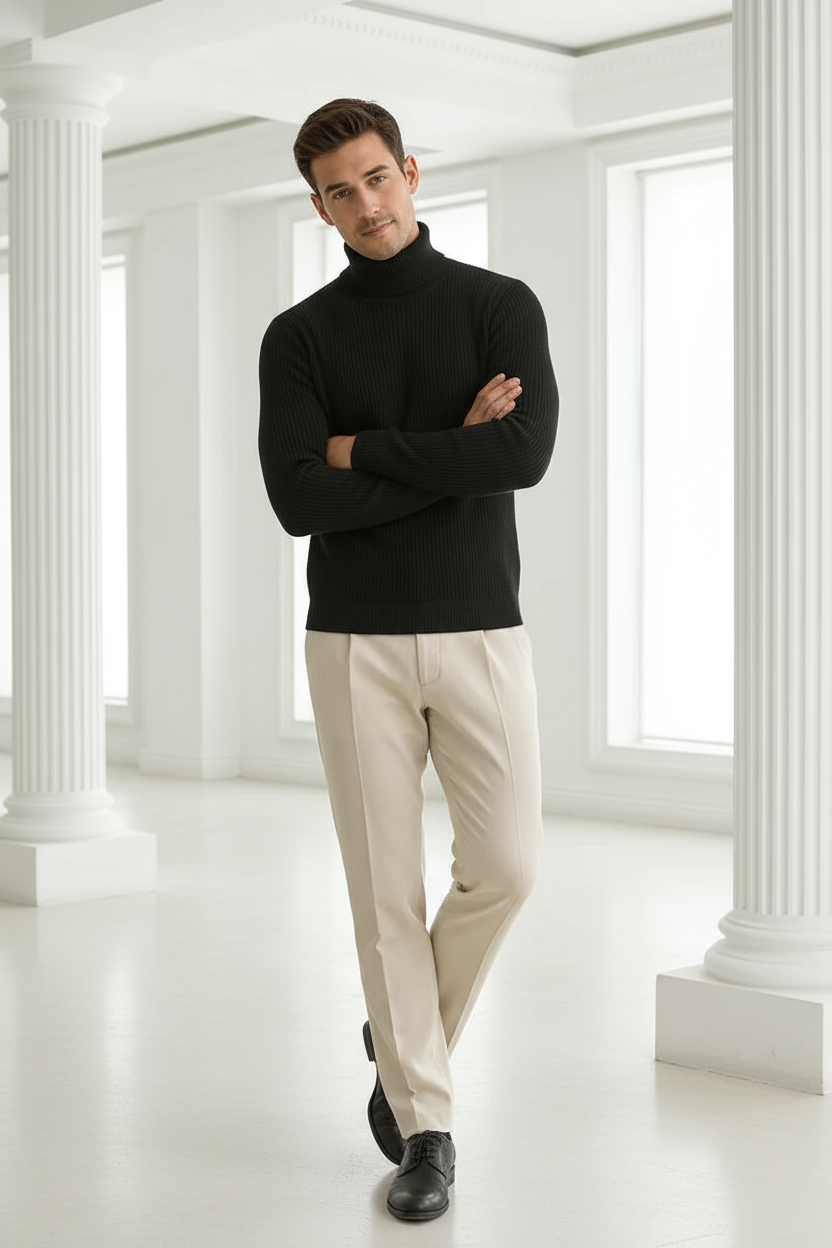 Premium High Neck for Men – BLACK