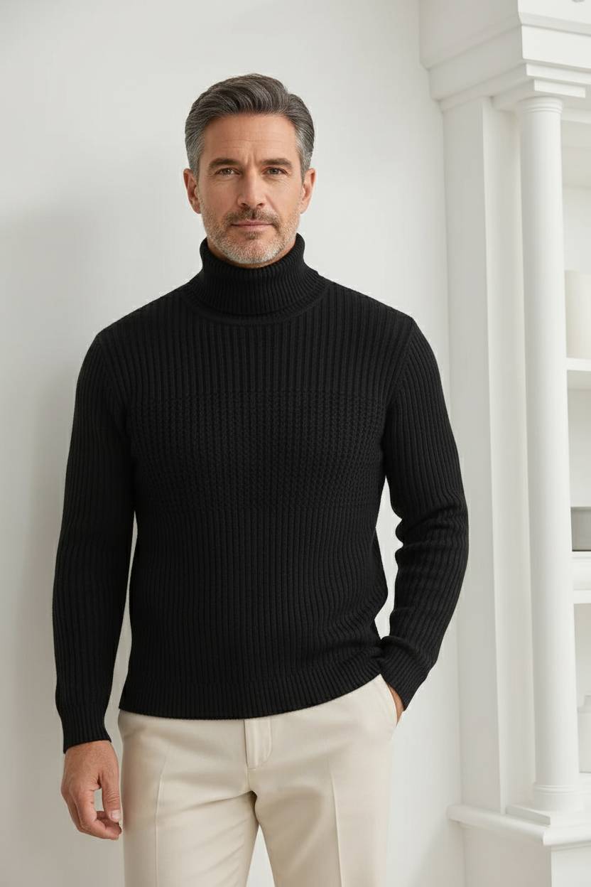 Premium High Neck for Men – BLACK